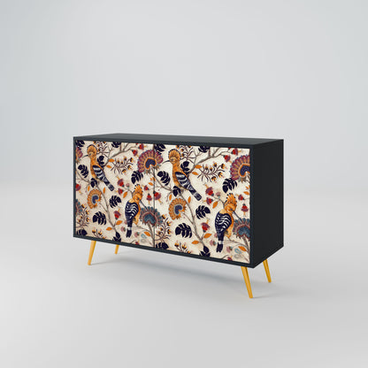 Credenza EMINENT HOOPOE a 2 ante in finitura nera