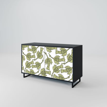 Credenza SEEDLING SONGBIRD a 2 ante con finitura nera