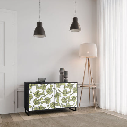 Credenza SEEDLING SONGBIRD a 2 ante con finitura nera