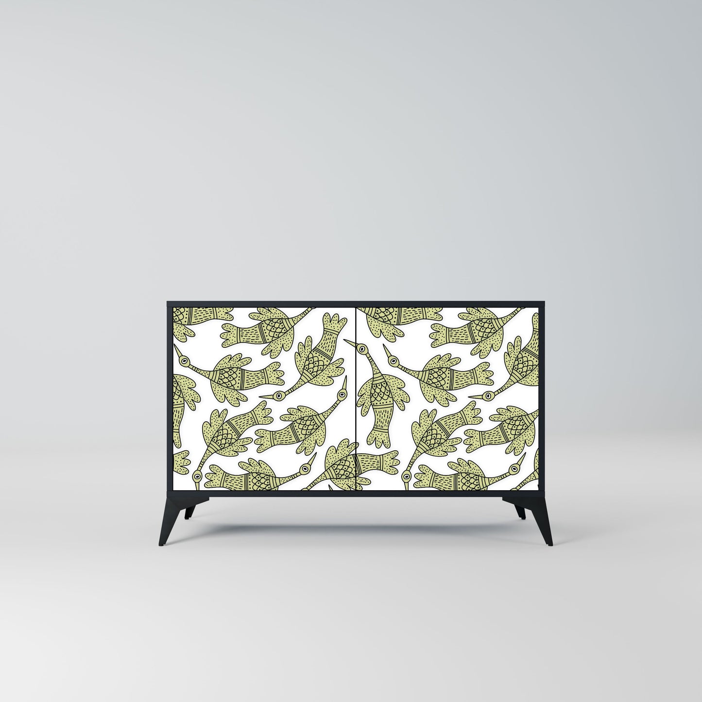 Credenza SEEDLING SONGBIRD a 2 ante con finitura nera