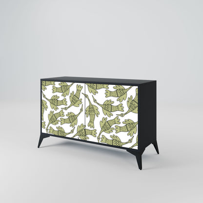 Credenza SEEDLING SONGBIRD a 2 ante con finitura nera