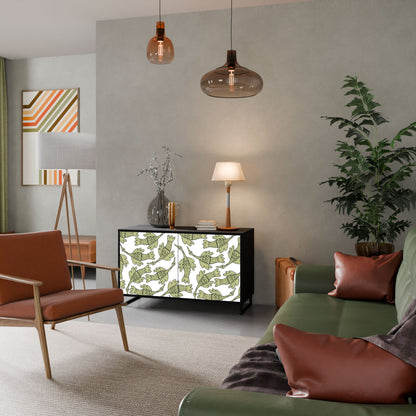Credenza SEEDLING SONGBIRD a 2 ante con finitura nera