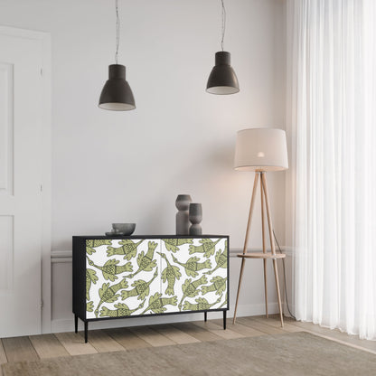 Credenza SEEDLING SONGBIRD a 2 ante con finitura nera