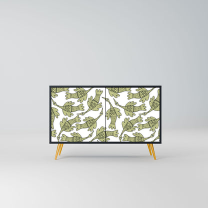 Credenza SEEDLING SONGBIRD a 2 ante con finitura nera
