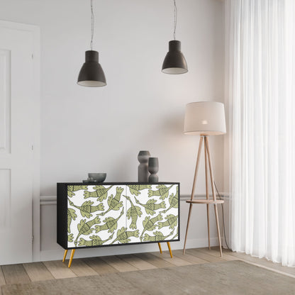 Credenza SEEDLING SONGBIRD a 2 ante con finitura nera