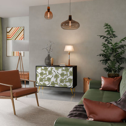 Credenza SEEDLING SONGBIRD a 2 ante con finitura nera