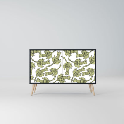 Credenza SEEDLING SONGBIRD a 2 ante con finitura nera