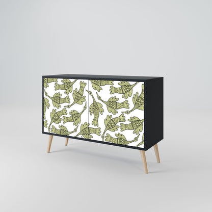 Credenza SEEDLING SONGBIRD a 2 ante con finitura nera