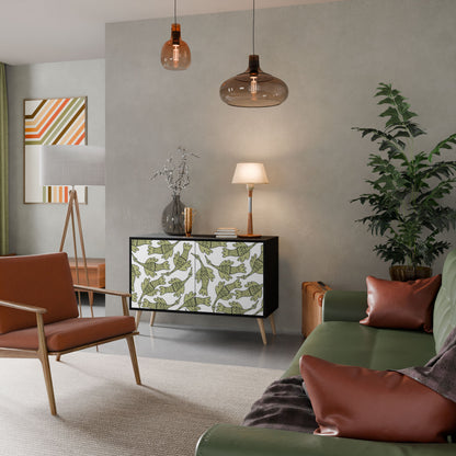 Credenza SEEDLING SONGBIRD a 2 ante con finitura nera