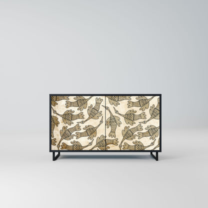 Credenza ALMONDINE SONGBIRD a 2 ante in finitura nera
