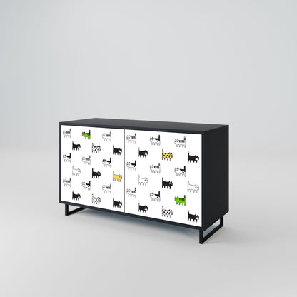 CATS COMPILATION 2-Door Sideboard in Black Finish
