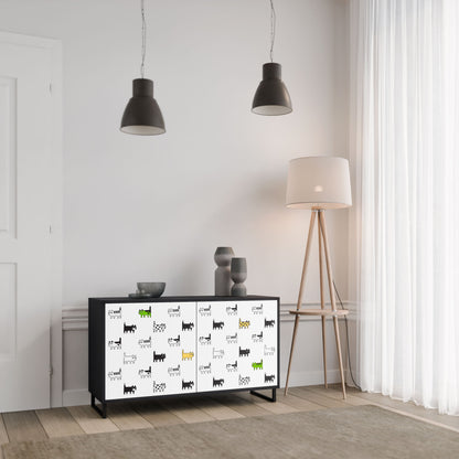 CATS COMPILATION 2-Door Sideboard in Black Finish