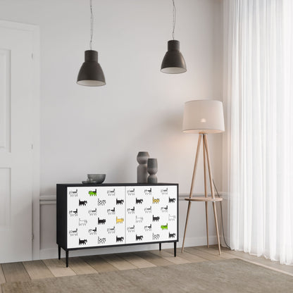 CATS COMPILATION 2-Door Sideboard in Black Finish