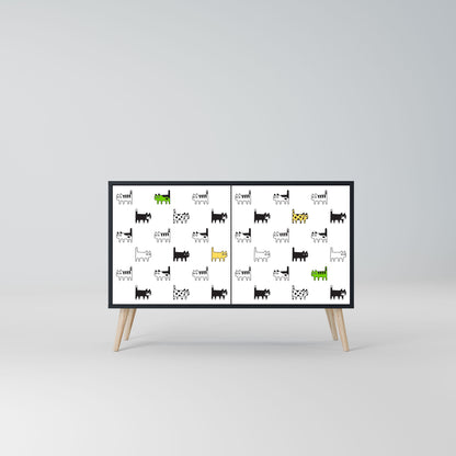 CATS COMPILATION 2-Door Sideboard in Black Finish
