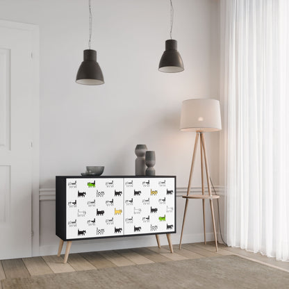 CATS COMPILATION 2-Door Sideboard in Black Finish