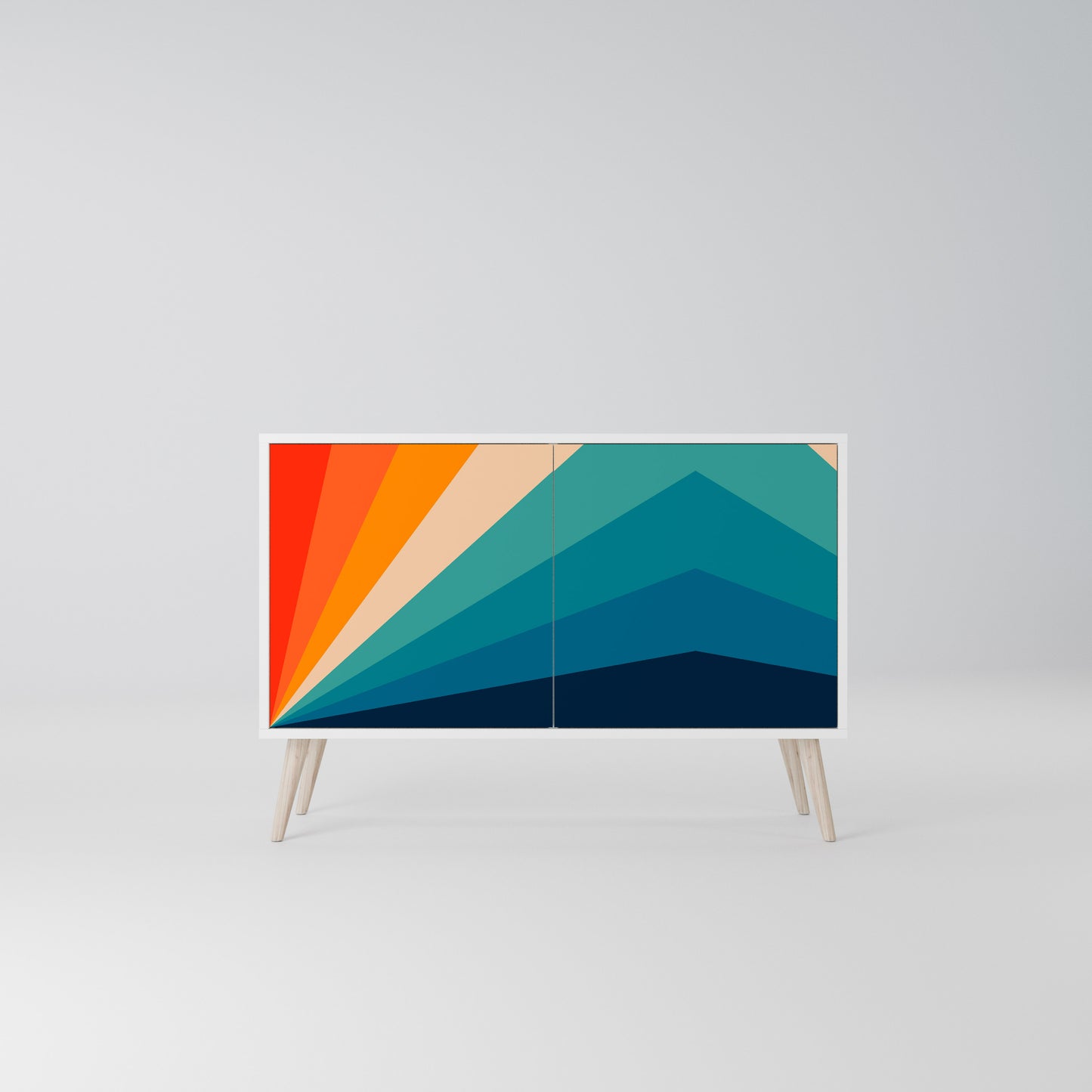 PRISM CONCUSSION 2-Door Sideboard in White Finish