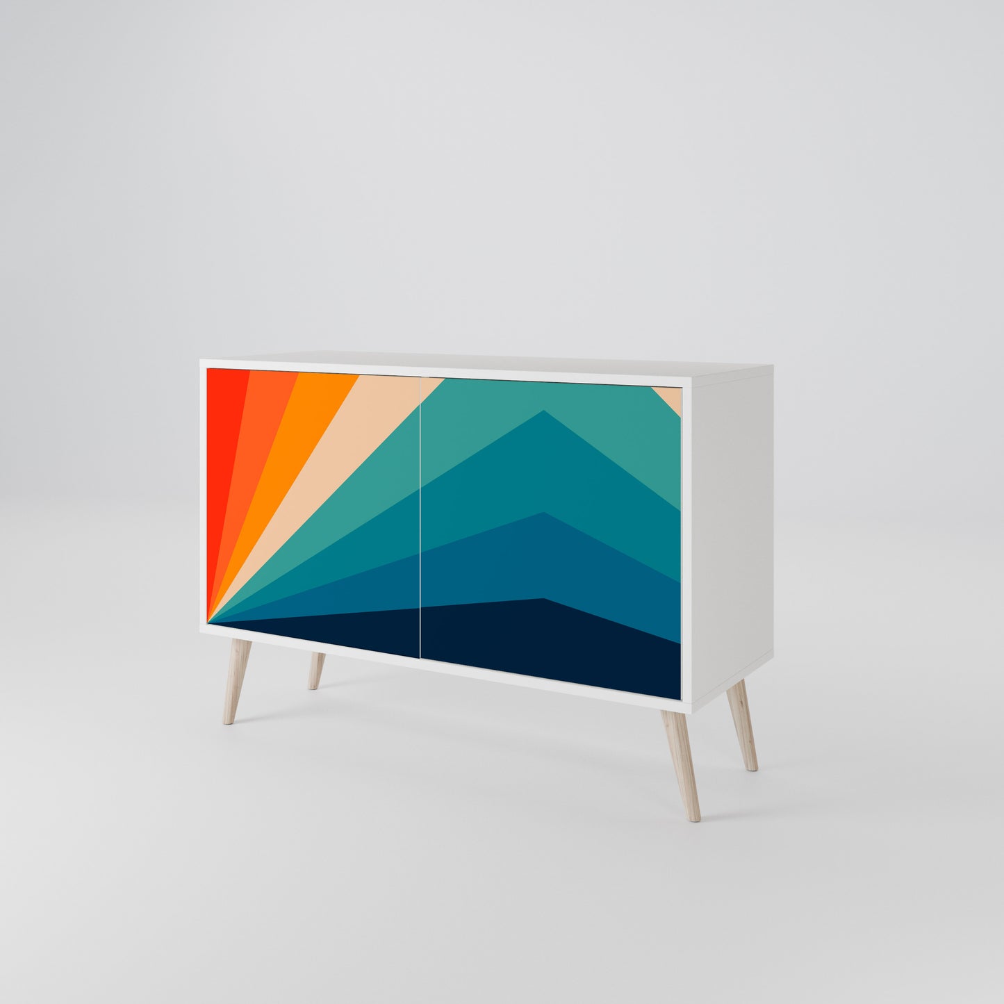PRISM CONCUSSION 2-Door Sideboard in White Finish