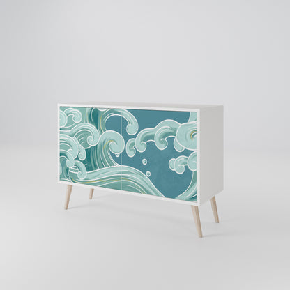 ASIAN SWAY 2-Door Sideboard in White Finish