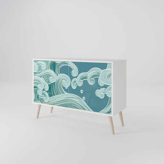 ASIAN SWAY 2-Door Sideboard in White Finish