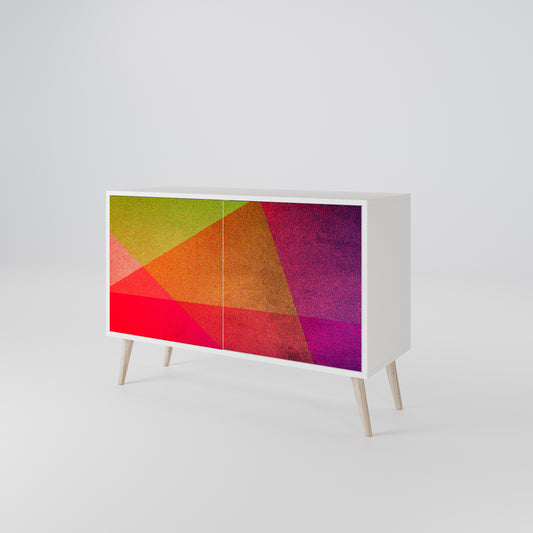 VIVID GEOMETRY 2-Door Sideboard in White Finish