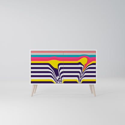 TONE COLLAPSE 2-Door Sideboard in White Finish