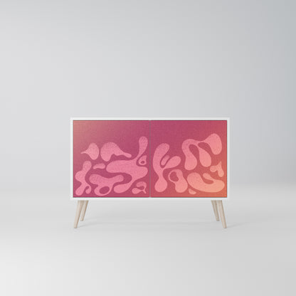IRREGULAR PINK 2-Door Sideboard in White Finish