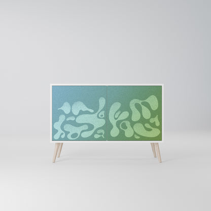 IRREGULAR BLUE 2-Door Sideboard in White Finish