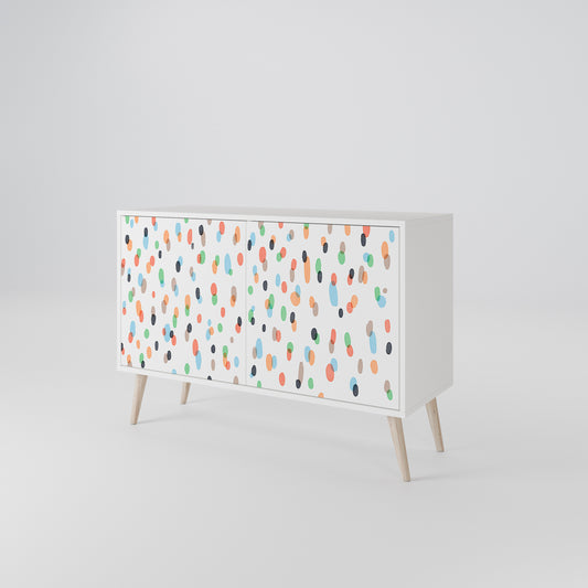 ENERGETIC SPOTS 2-Door Sideboard in White Finish