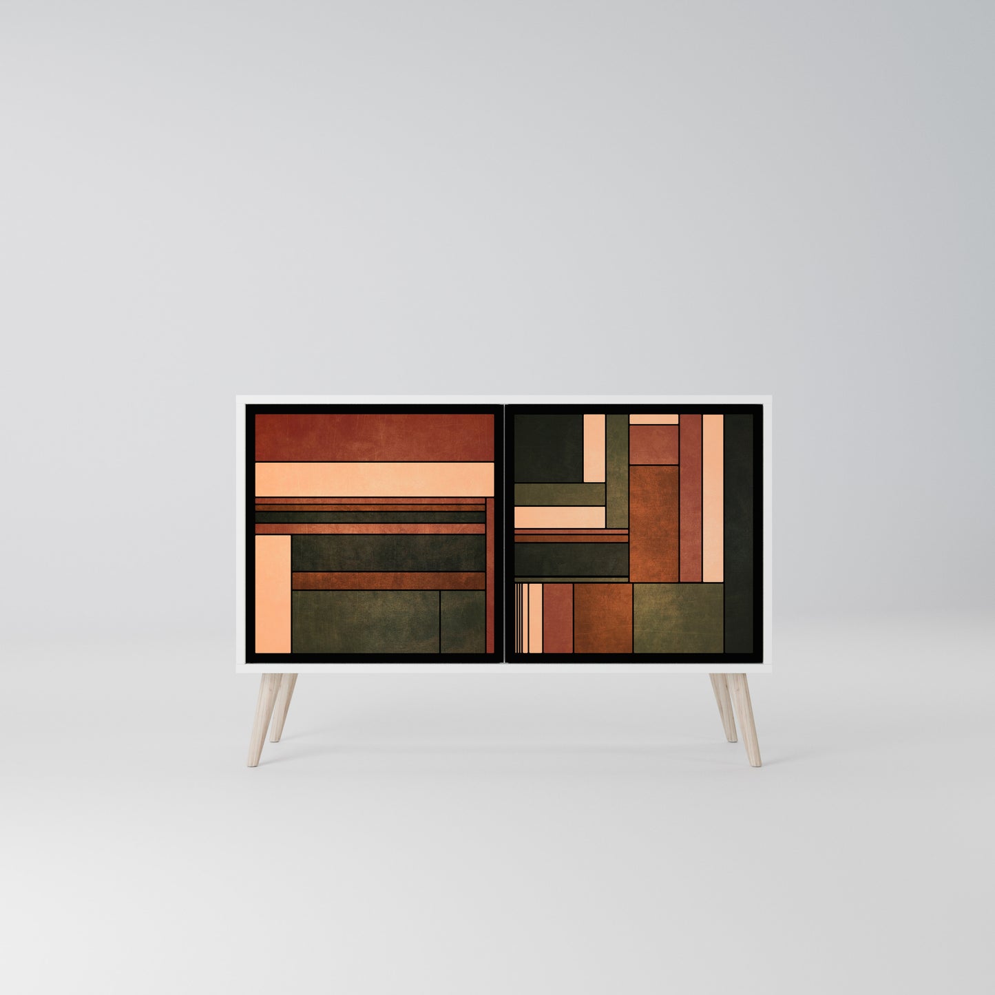 FIGURES OF NATURE 2-Door Sideboard in White Finish