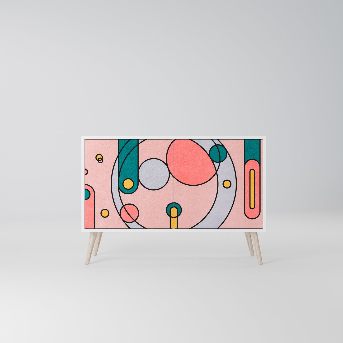GOSSAMER ECHOES 2-Door Sideboard in White Finish