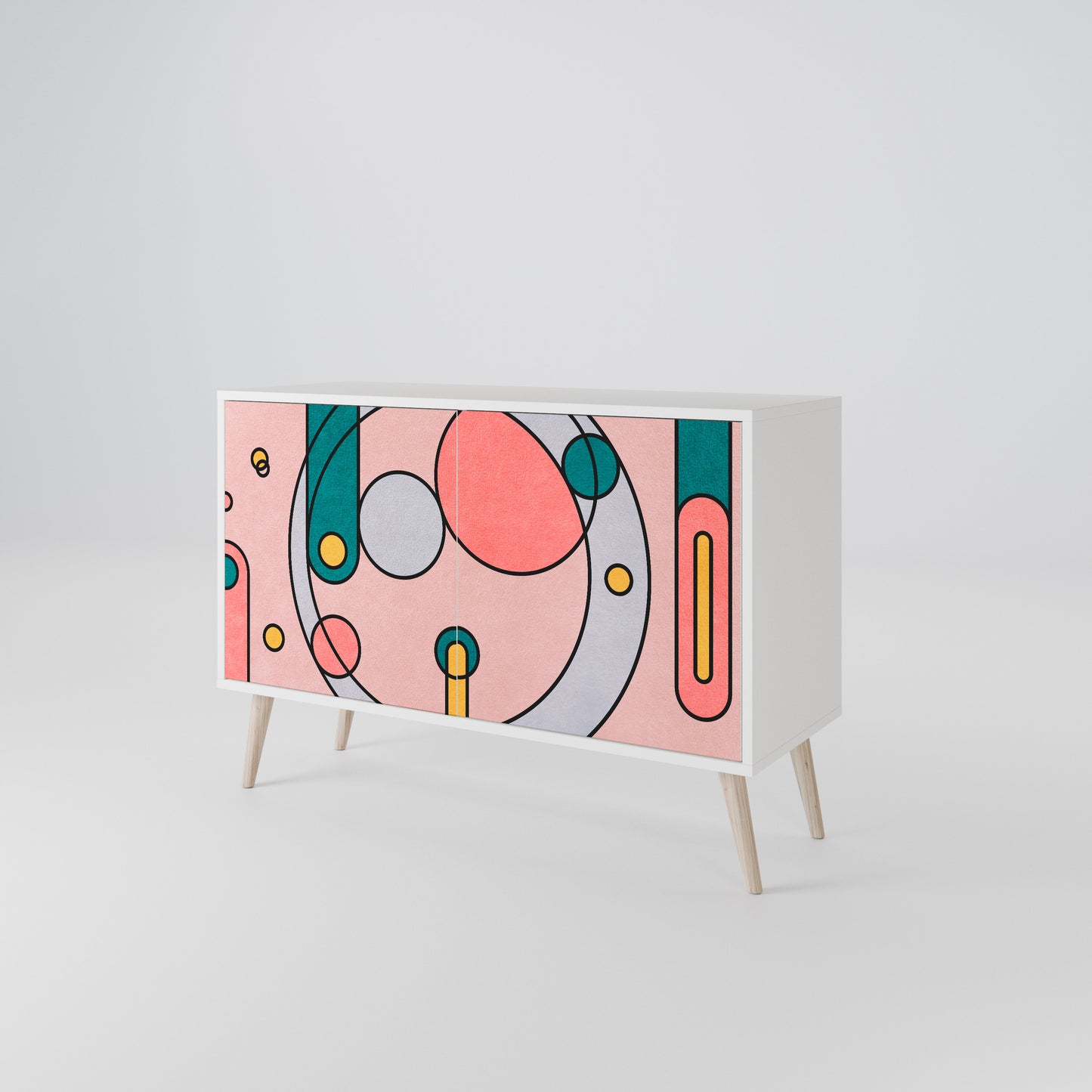 GOSSAMER ECHOES 2-Door Sideboard in White Finish