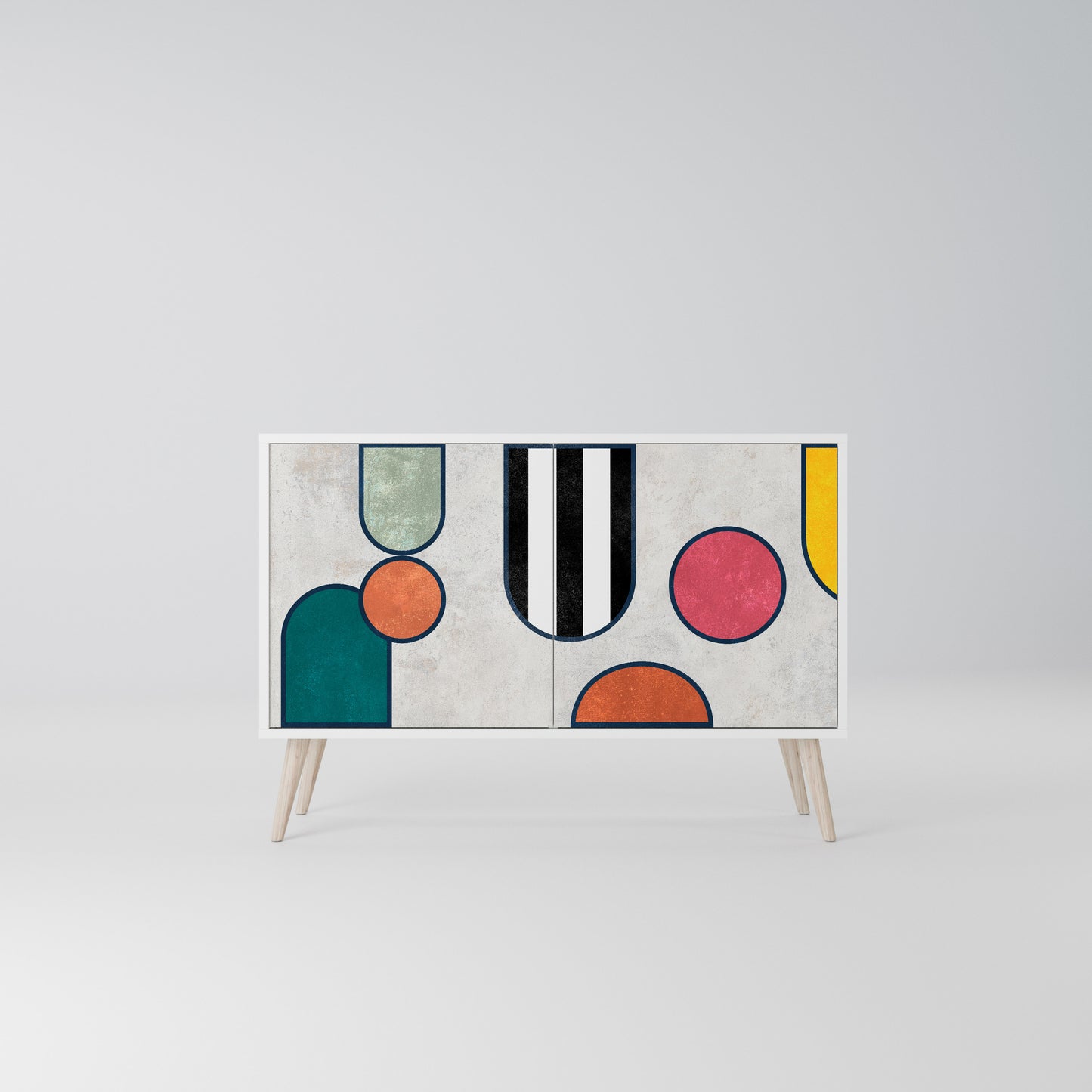 COOL STORY 2-Door Sideboard in White Finish