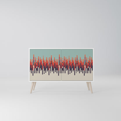 CHROMA CONTOURS Madia a 2 Ante in Finitura Bianca