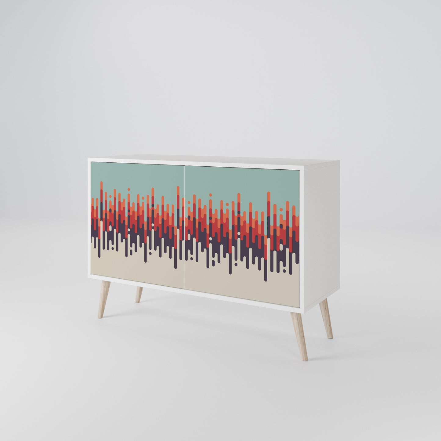 CHROMA CONTOURS Madia a 2 Ante in Finitura Bianca