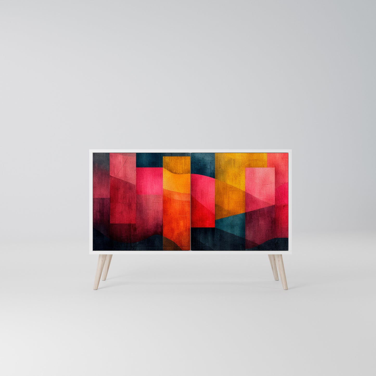 COLORFUL SOUNDS Madia a 2 Ante in Finitura Bianca