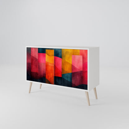 COLORFUL SOUNDS Madia a 2 Ante in Finitura Bianca