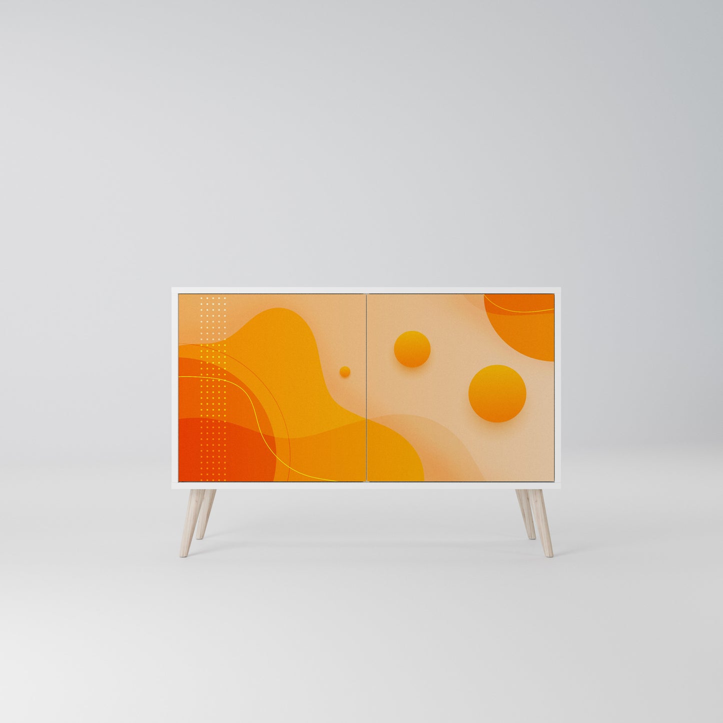 ORANGE ARRANGEMENT Madia a 2 Ante in Finitura Bianca