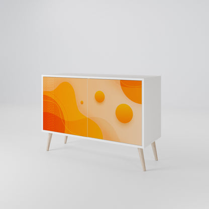 ORANGE ARRANGEMENT Madia a 2 Ante in Finitura Bianca