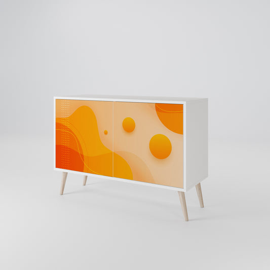 ORANGE ARRANGEMENT Madia a 2 Ante in Finitura Bianca