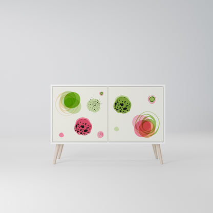 COLORFUL COSMOS Madia a 2 Ante in Finitura Bianca