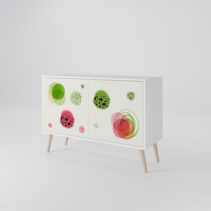 COLORFUL COSMOS Madia a 2 Ante in Finitura Bianca