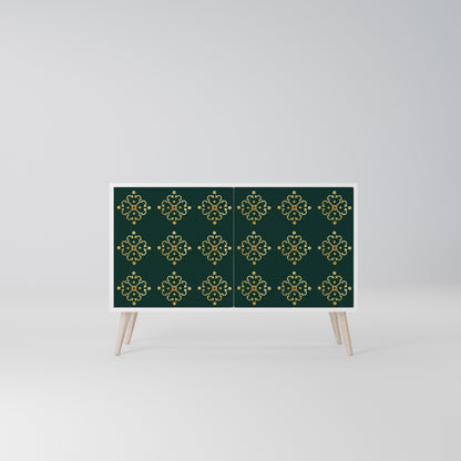 ROYAL MEDALLION Madia a 2 Ante in Finitura Bianca