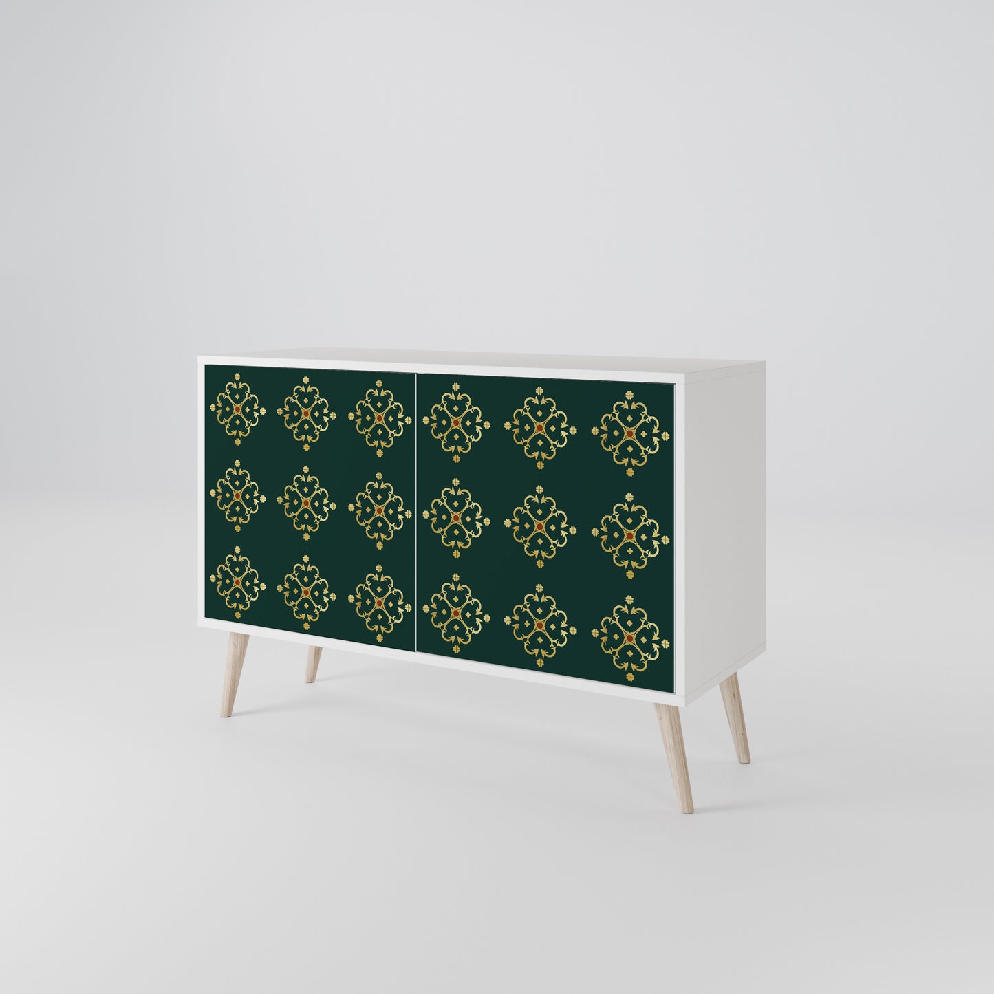 ROYAL MEDALLION Madia a 2 Ante in Finitura Bianca