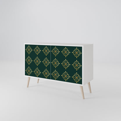 ROYAL MEDALLION Madia a 2 Ante in Finitura Bianca