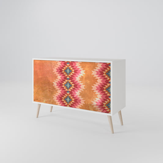 INDIAN FOLK 2-Door Sideboard in White Finish