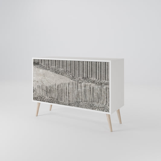 GRAIN LINES 2-Door Sideboard in White Finish