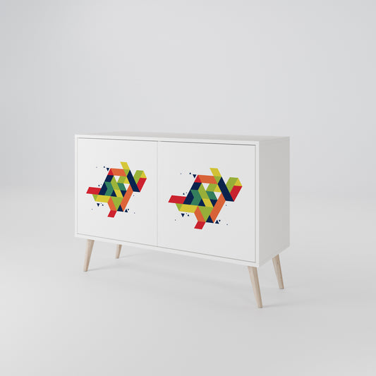 FUTURE SIGN 2-Door Sideboard in White Finish
