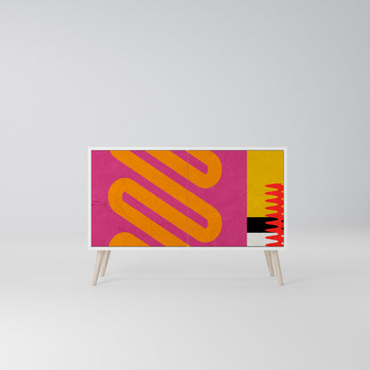 VIVID ART Madia a 2 Ante in Finitura Bianca