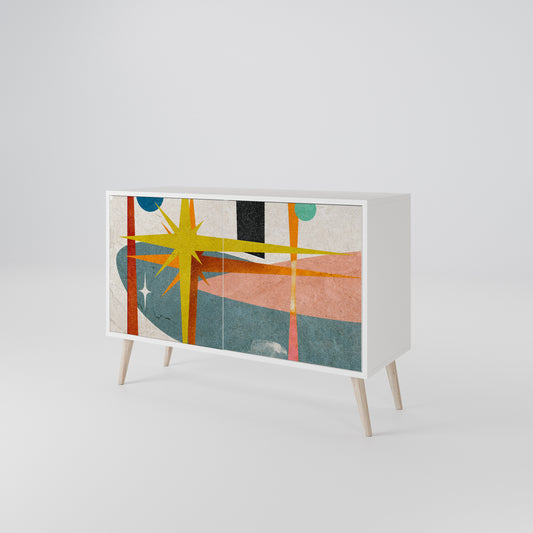 INTERSTELLAR VIBES 2-Door Sideboard in White Finish