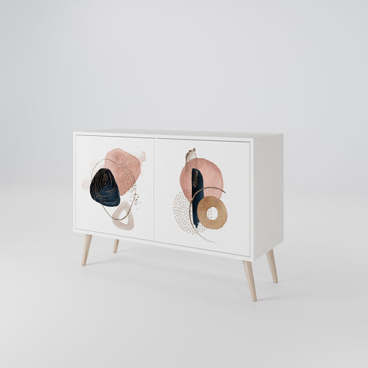 COLORFUL SHAPES 2-Door Sideboard in White Finish